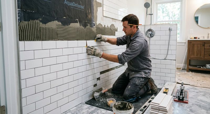 Tile Shower Pan Installation in Boise, ID