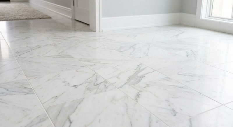 White Marble Tile Installation in Alpharetta, GA
